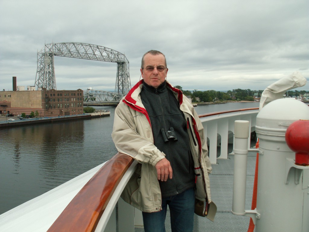 Horst Gennert an Bord der C.COLUMBUS (Hapag Lloyd) in Duluth, Minnesota